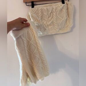 Knit top and shorts set